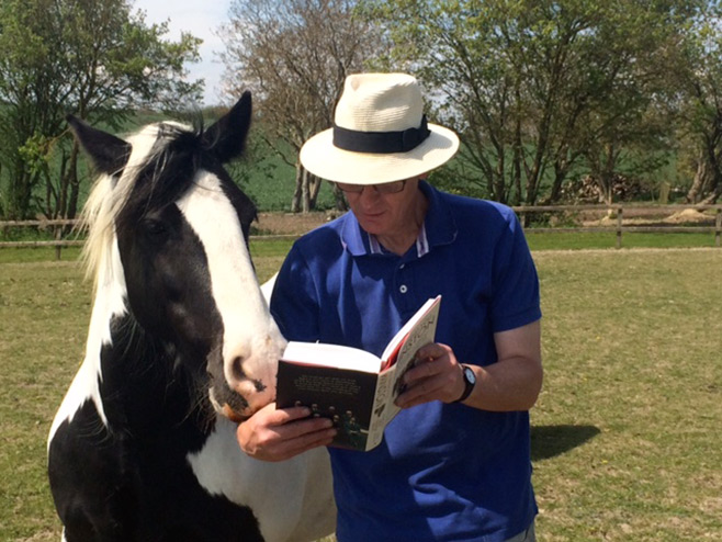 At home with Stanley the horse